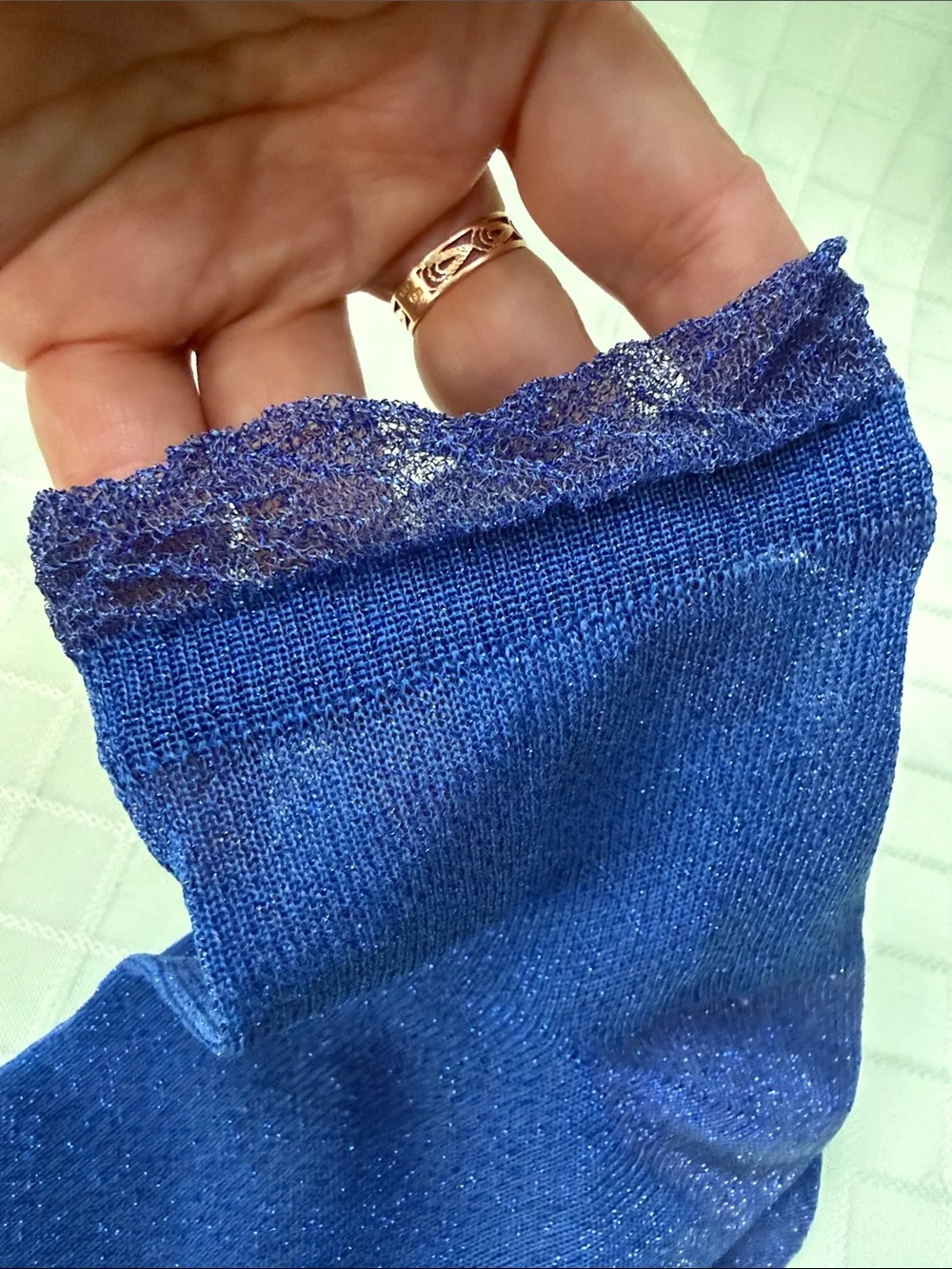 New Sparkle Women's Crew Socks - Blue